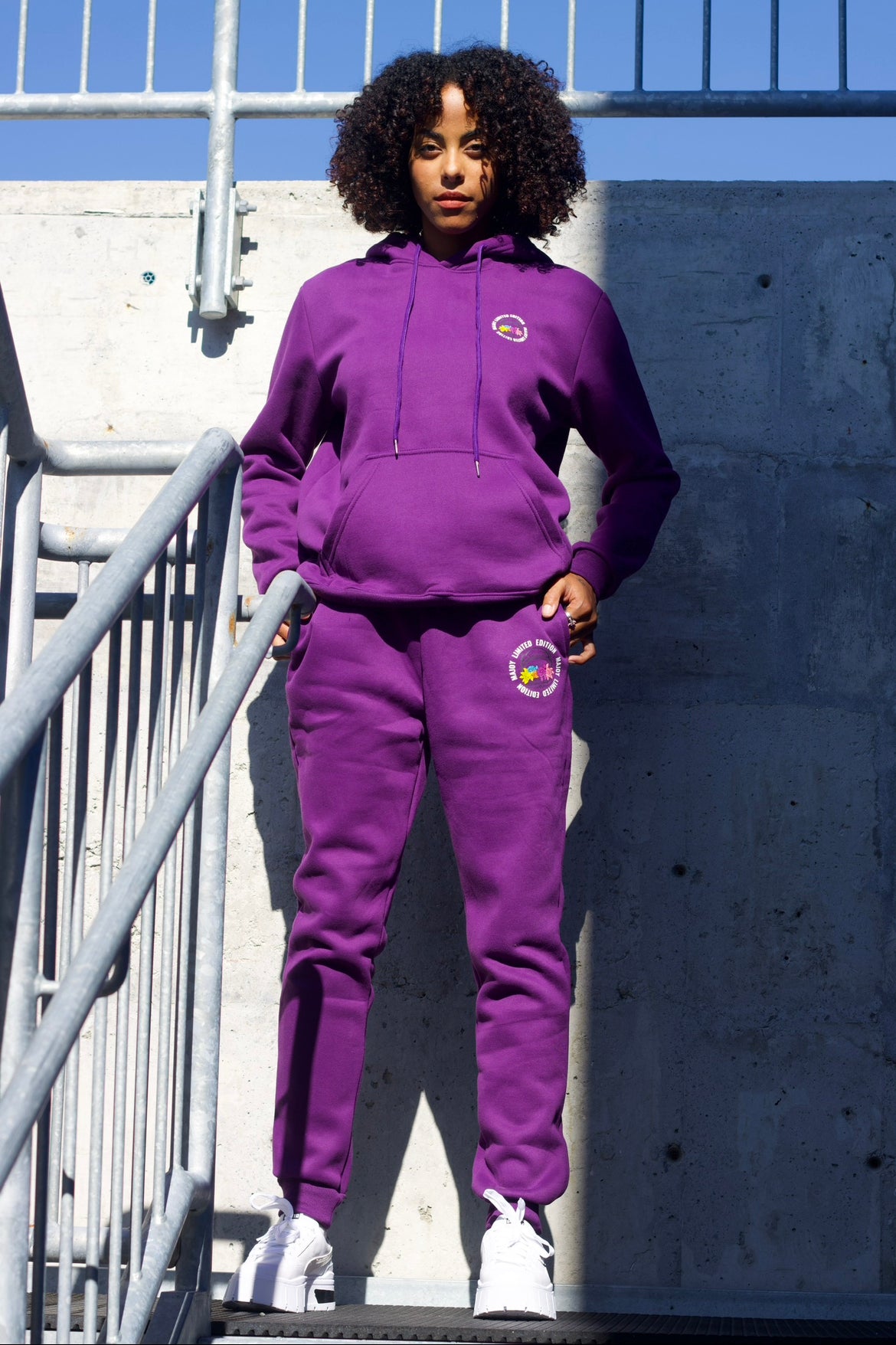 Lilly's Kloset Relaxed Vibe Knit Shorts Set (Purple Multi) Purple Multi